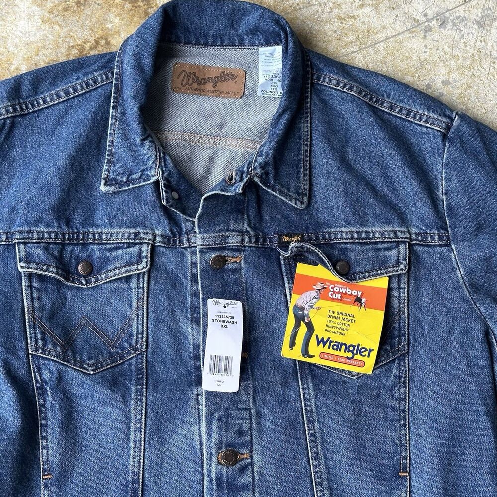 Wrangler Cowboy Cut Denim Jacket XXL Stonewash Western Trucker NWT - Picture 2 of 6
